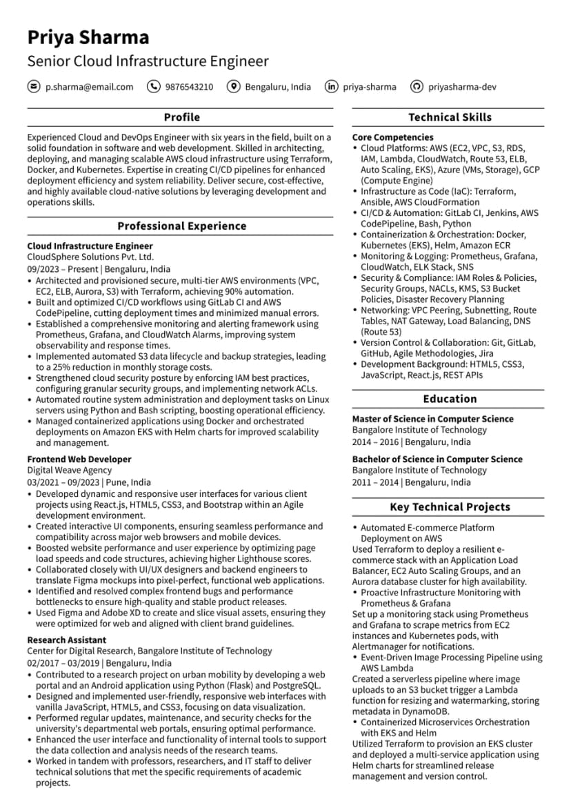 Resume Template 4